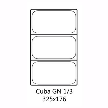 Cuba convencional GN 1/3 - Rubbermaid